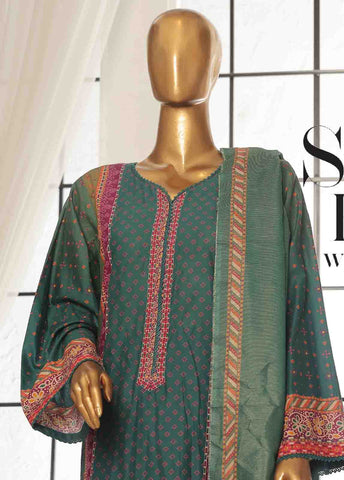 Bin Saeed Fabric - SM-111- 3 Piece Printed Stitched Suit