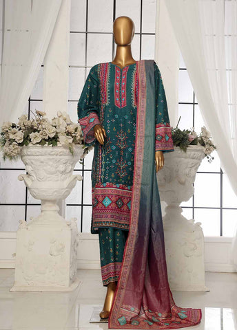 Bin Saeed Fabric - SM-112- 3 Piece Printed Stitched Suit