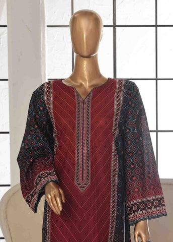 Bin Saeed Fabric - SM-114- 3 Piece Printed Stitched Suit