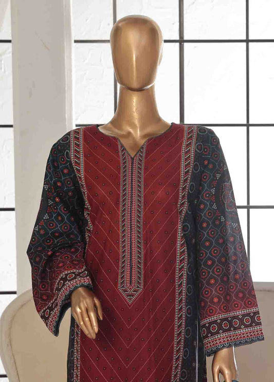 SM-114- 3 Piece Printed Stitched Suit