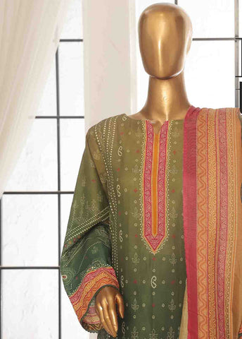 Bin Saeed Fabric - SM-115- 3 Piece Printed Stitched Suit