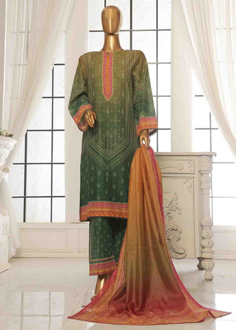 Bin Saeed Fabric - SM-115- 3 Piece Printed Stitched Suit