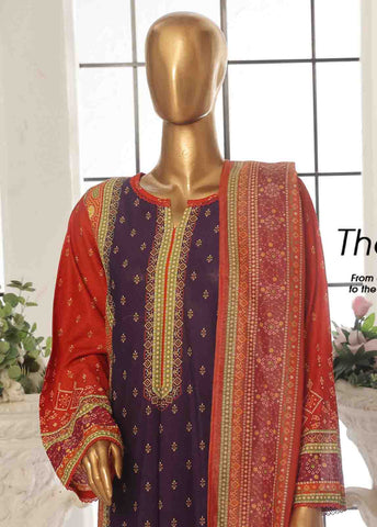 Bin Saeed Fabric - SM-116- 3 Piece Printed Stitched Suit