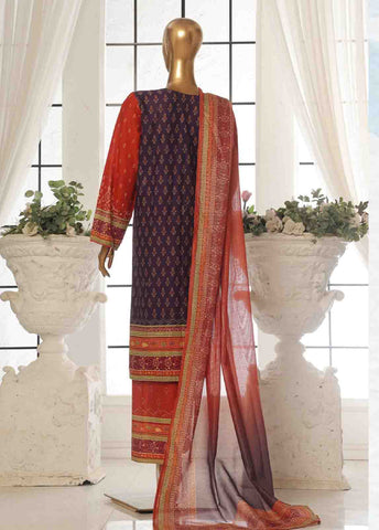 Bin Saeed Fabric - SM-116- 3 Piece Printed Stitched Suit