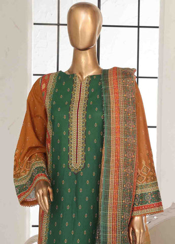 Bin Saeed Fabric - SM-117- 3 Piece Printed Stitched Suit