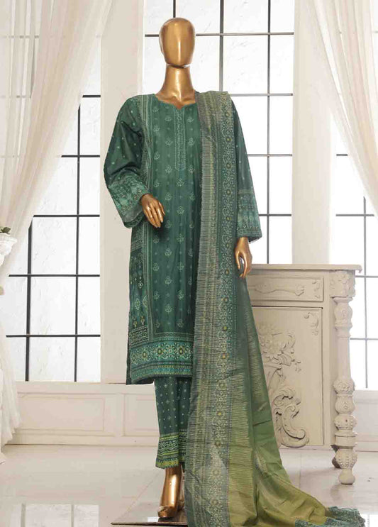 SM-119- 3 Piece Printed Stitched Suit