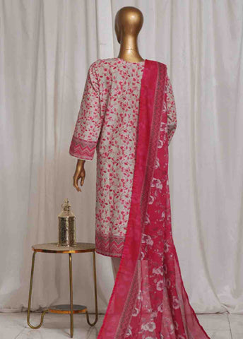 Bin Saeed Fabric - SM-12- 3 Piece Printed Stitched Suit