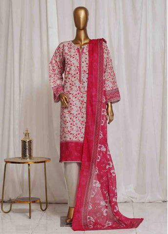 Bin Saeed Fabric - SM-12- 3 Piece Printed Stitched Suit