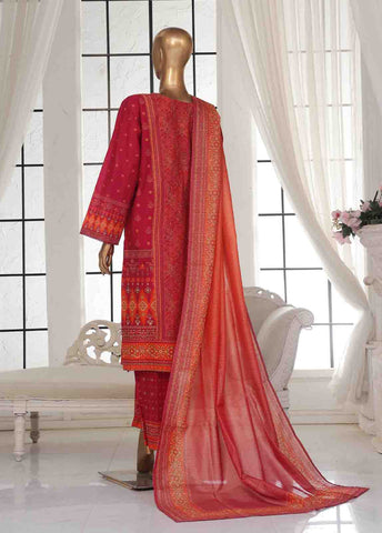 Bin Saeed Fabric - SM-120- 3 Piece Printed Stitched Suit