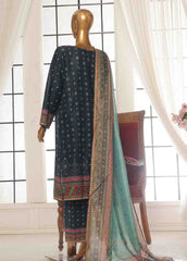 SM-124- 3 Piece Printed Stitched Suit