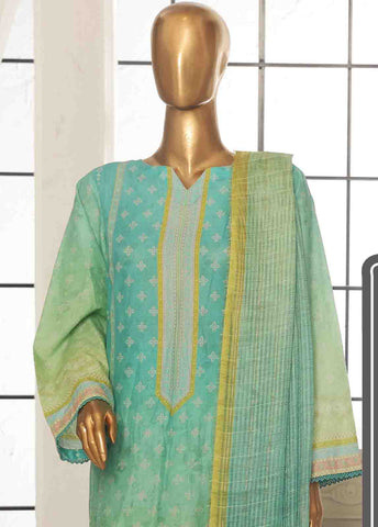 Bin Saeed Fabric - SM-125- 3 Piece Printed Stitched Suit