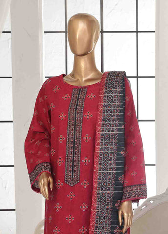 Bin Saeed Fabric - SM-126- 3 Piece Printed Stitched Suit