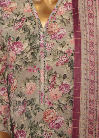 Bin Saeed Fabric - SM-128- 3 Piece Printed Stitched Suit