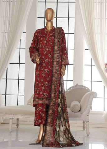 Bin Saeed Fabric - SM-131- 3 Piece Printed Stitched Suit