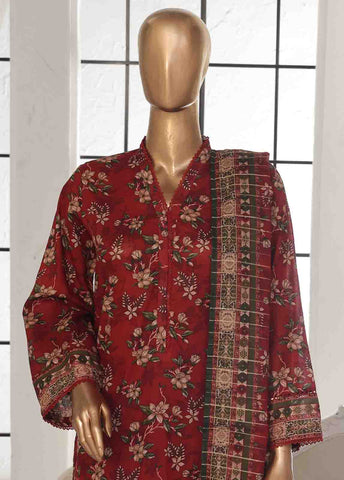 Bin Saeed Fabric - SM-131- 3 Piece Printed Stitched Suit
