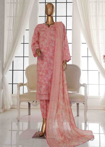 Bin Saeed Fabric - SM-133- 3 Piece Printed Stitched Suit
