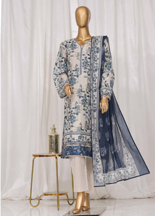 SM-22- 3 Piece Printed Stitched Suit