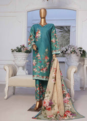 SM-25- 3 Piece Printed Stitched Suit