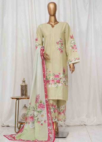 Bin Saeed Fabric - SM-29- 3 Piece Printed Stitched Suit