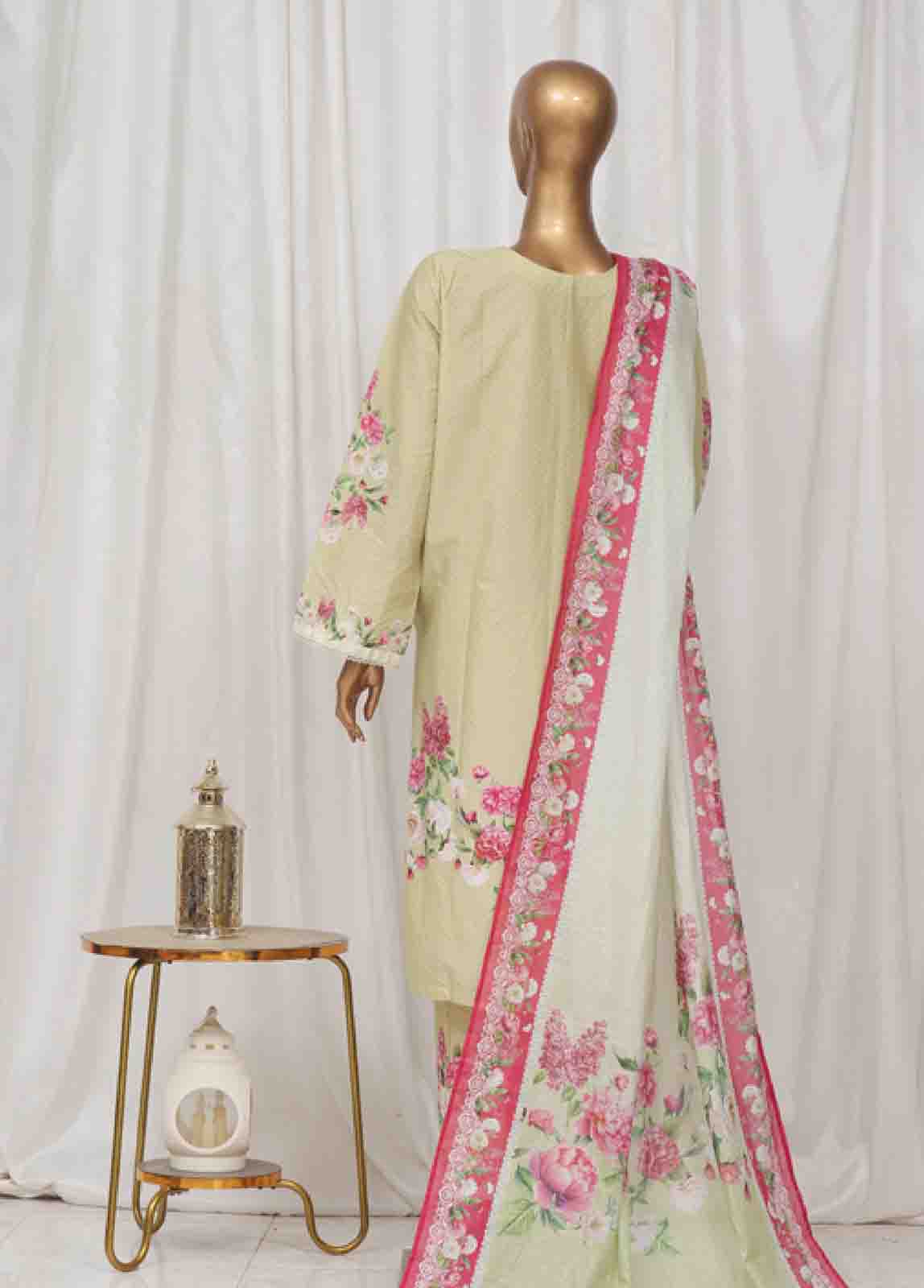 Bin Saeed Fabric - SM-29- 3 Piece Printed Stitched Suit