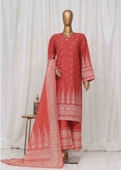 SM-32- 3 Piece Printed Stitched Suit