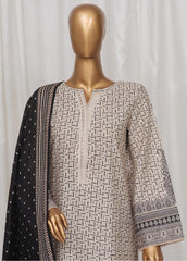 SM-33- 3 Piece Printed Stitched Suit