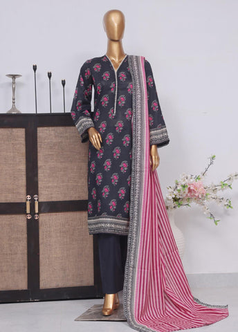 Bin Saeed Fabric - SM-359- 3 Piece Printed Stitched Suit