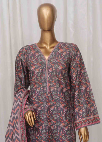 Bin Saeed Fabric - SM-37- 3 Piece Printed Stitched Suit