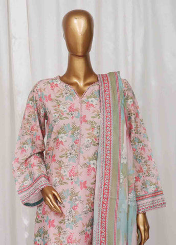Bin Saeed Fabric - SM-39- 3 Piece Printed Stitched Suit