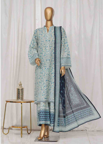 Bin Saeed Fabric - SM-41- 3 Piece Printed Stitched Suit