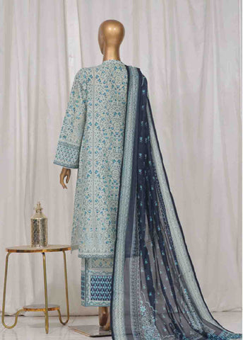 Bin Saeed Fabric - SM-41- 3 Piece Printed Stitched Suit