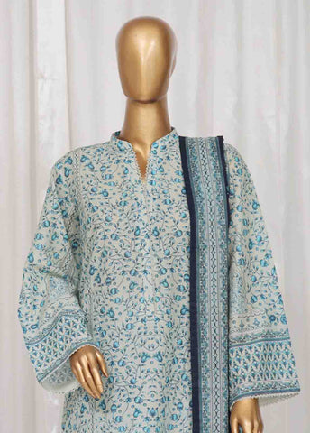 Bin Saeed Fabric - SM-41- 3 Piece Printed Stitched Suit