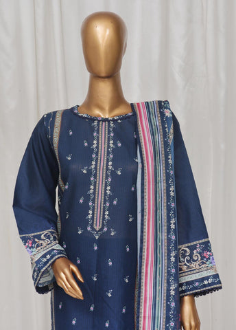 Bin Saeed Fabric - SM-44- 3 Piece Printed Stitched Suit