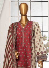 SM-52- 3 Piece Printed Stitched Suit