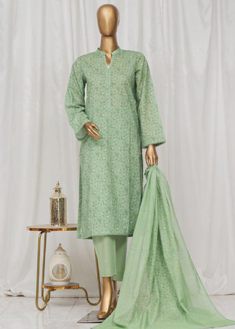 Bin Saeed Fabric - SM-53- 3 Piece Printed Stitched Suit