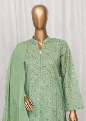 Bin Saeed Fabric - SM-53- 3 Piece Printed Stitched Suit