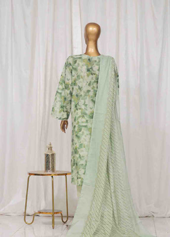 Bin Saeed Fabric - SM-55- 3 Piece Printed Stitched Suit