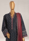 SM-56- 3 Piece Printed Stitched Suit