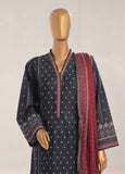 SM-56- 3 Piece Printed Stitched Suit