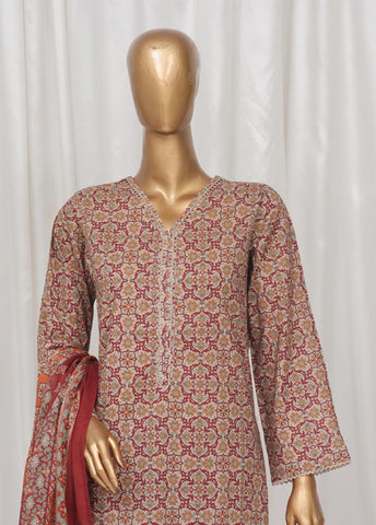 Bin Saeed Fabric - SM-57- 3 Piece Printed Stitched Suit