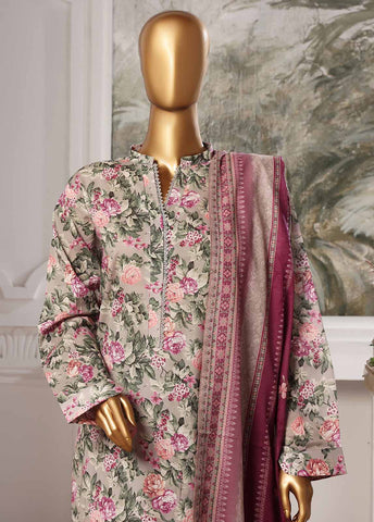Bin Saeed Fabric - SM-59- 3 Piece Printed Stitched Suit