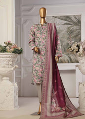 SM-59- 3 Piece Printed Stitched Suit