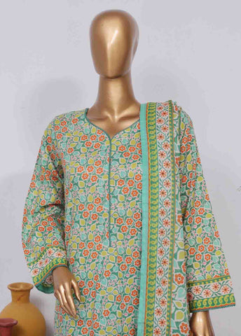 Bin Saeed Fabric - SM-605- 3 Piece Printed Stitched Suit
