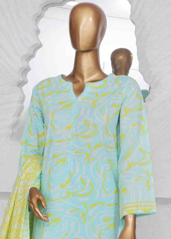 Bin Saeed Fabric - SM-606- 3 Piece Printed Stitched Suit
