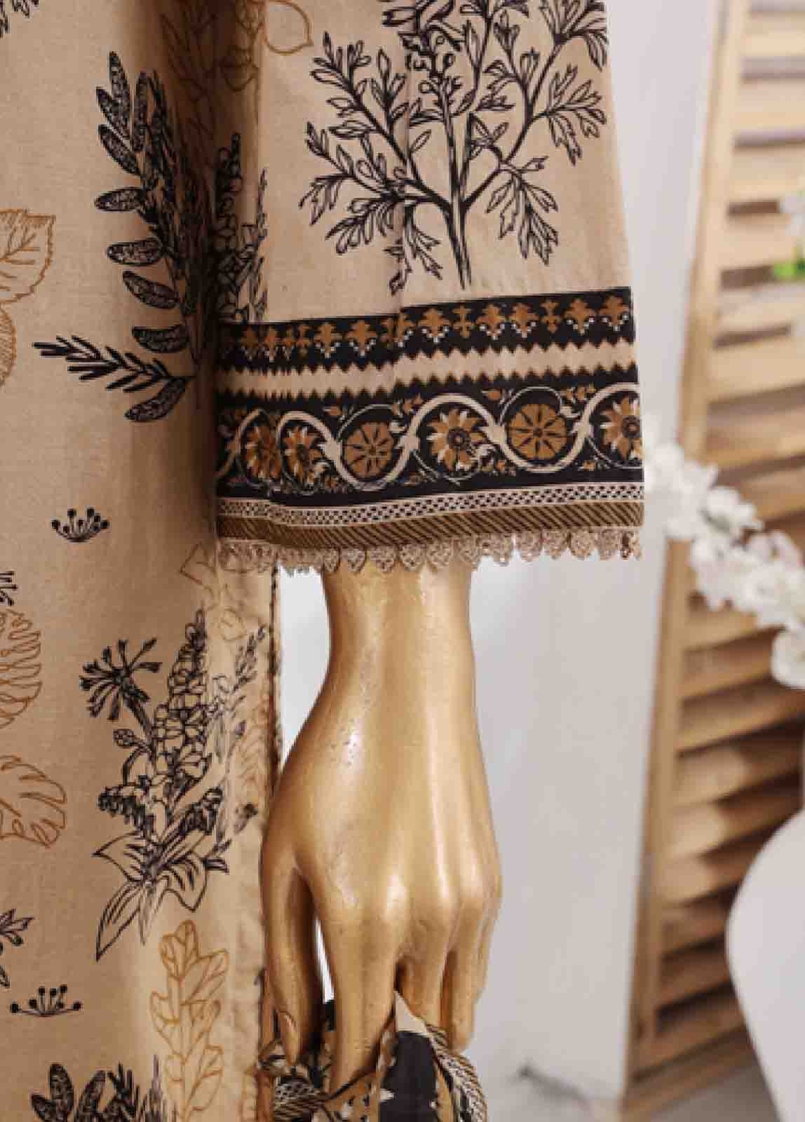 Bin Saeed Fabric - SM-607- 3 Piece Printed Stitched Suit