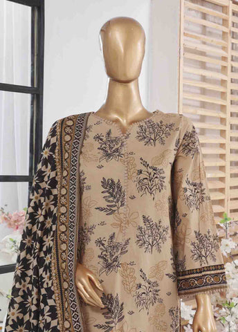 Bin Saeed Fabric - SM-607- 3 Piece Printed Stitched Suit