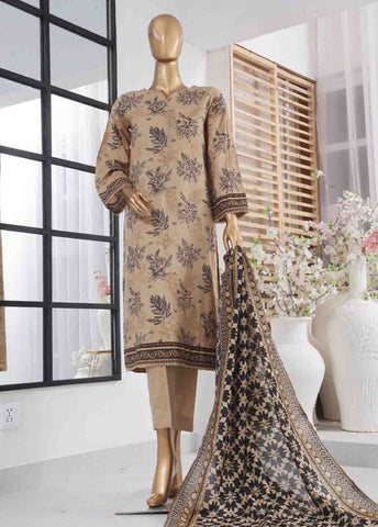 Bin Saeed Fabric - SM-607- 3 Piece Printed Stitched Suit