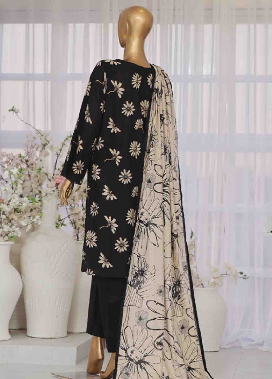 Bin Saeed Fabric - SM-608- 3 Piece Printed Stitched Suit