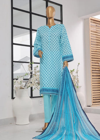 Bin Saeed Fabric - SM-610- 3 Piece Printed Stitched Suit