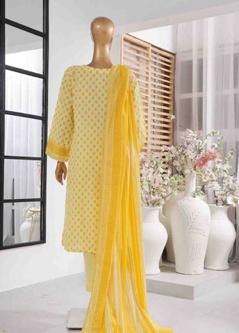 Bin Saeed Fabric - SM-613- 3 Piece Printed Stitched Suit